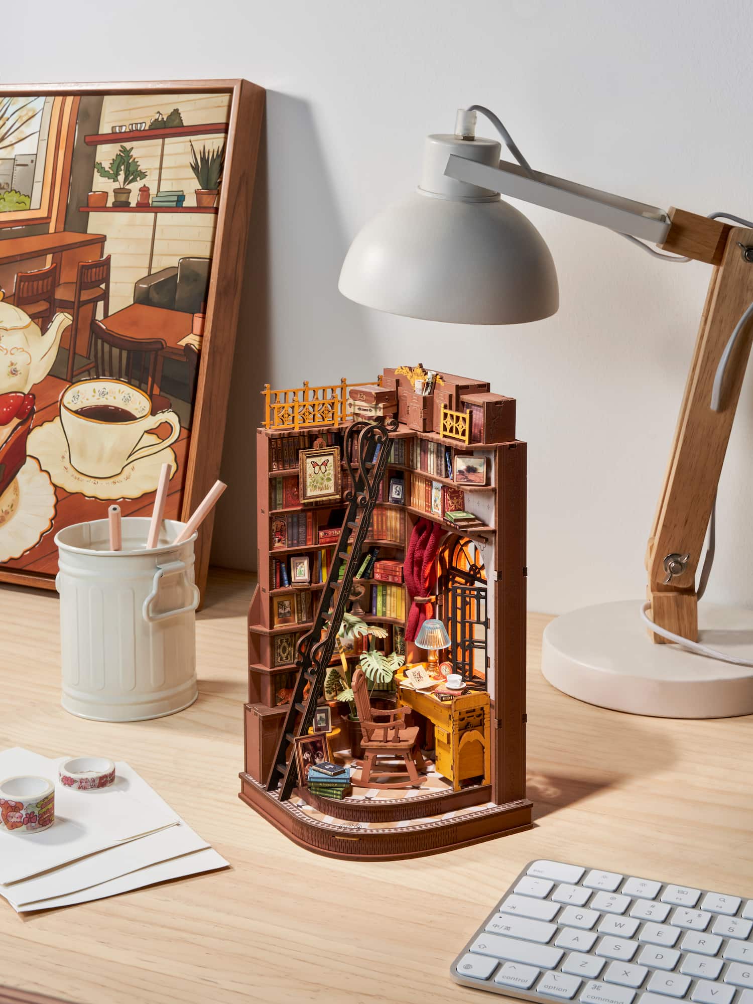 Rolife® Silent Corner Study DIY Book Nook Shelf Insert Kit